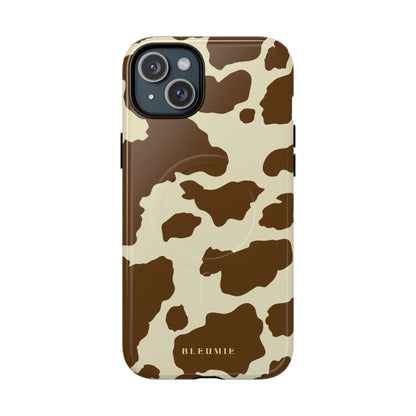 Camo Cow Print MagSafe iPhone Cases iPhone 15 Plus Glossy BLEUMIE