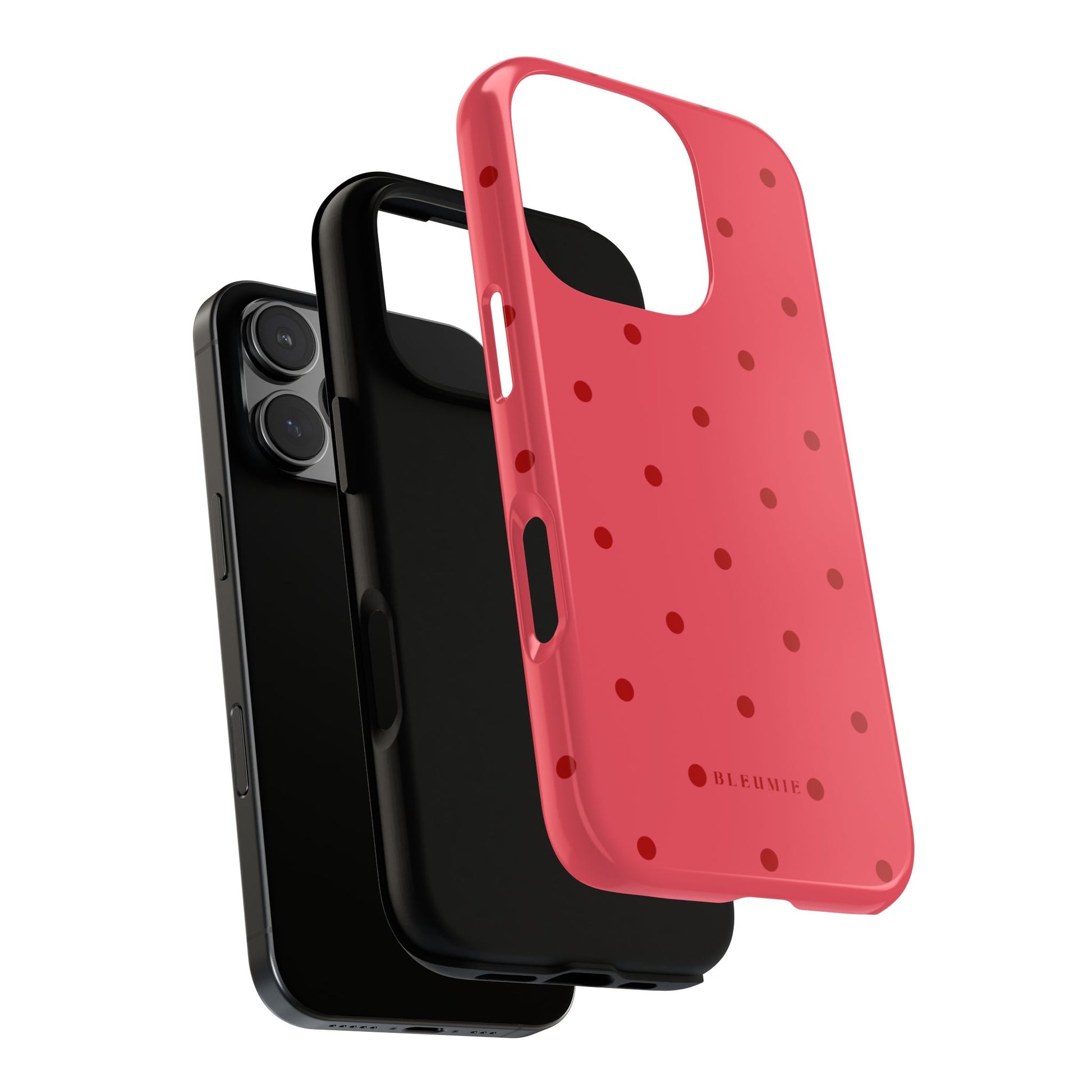 Crimson Polka Dot Tough Phone Case BLEUMIE