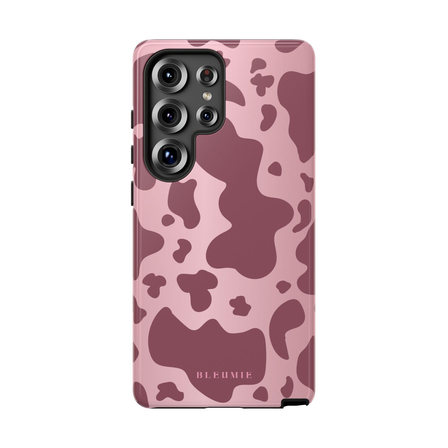 Mauve Cow Print Tough Phone Case Samsung Galaxy S25 Ultra BLEUMIE