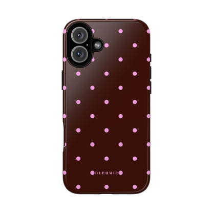Berry Polka Dot Tough Phone Case iPhone 16 Plus BLEUMIE