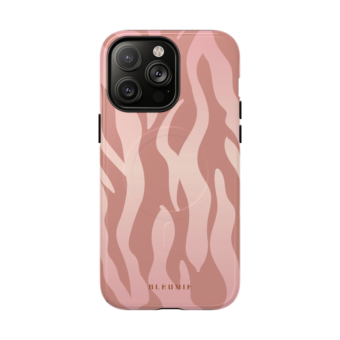 Rosé Zebra Print MagSafe iPhone Cases iPhone 14 Pro Max Glossy BLEUMIE