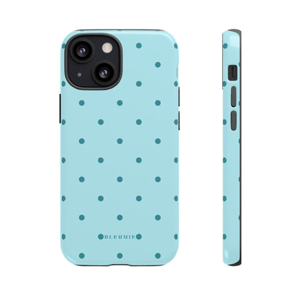 Mint Polka Dot Tough Phone Case iPhone 13 Mini BLEUMIE