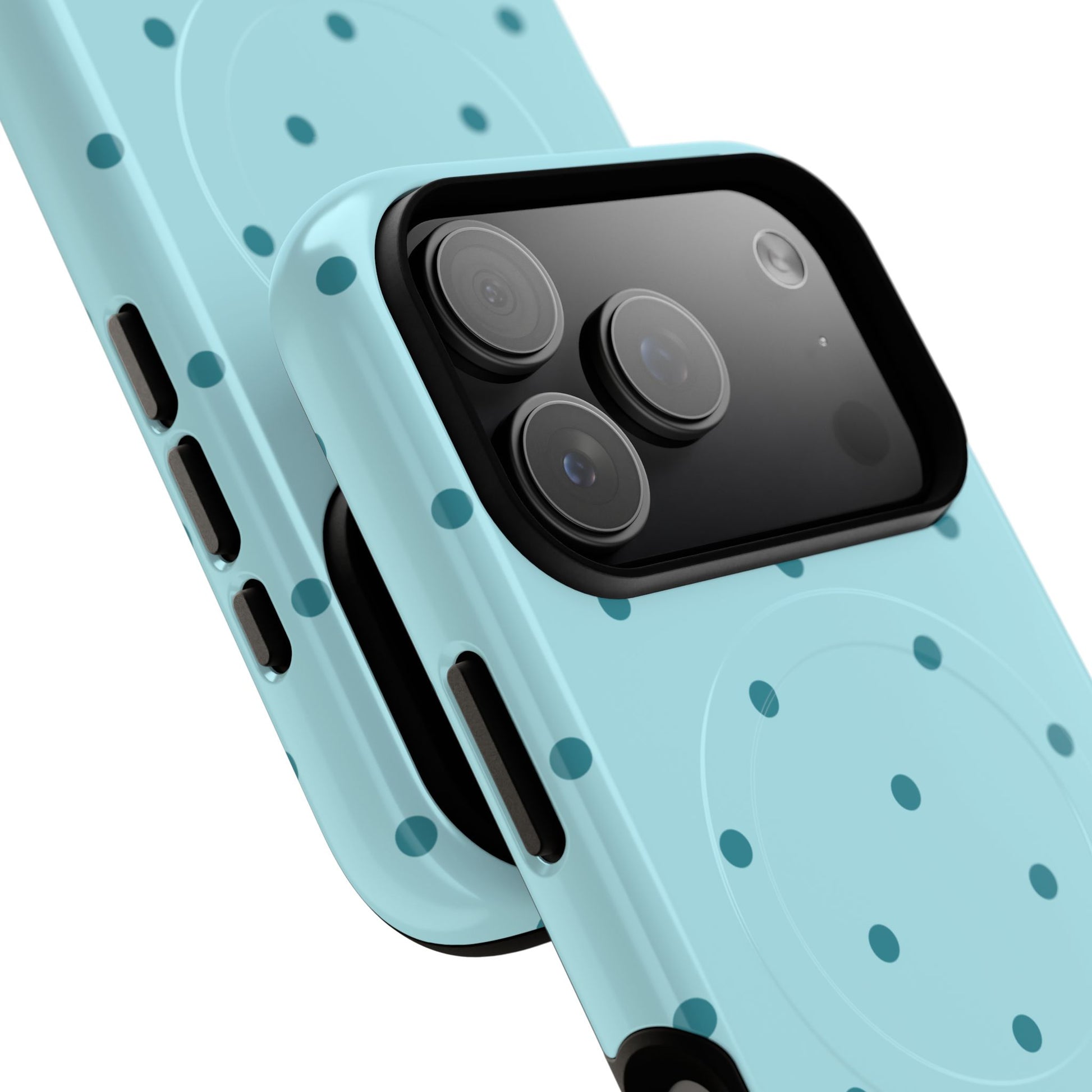 Mint Polka Dot MagSafe iPhone Cases BLEUMIE