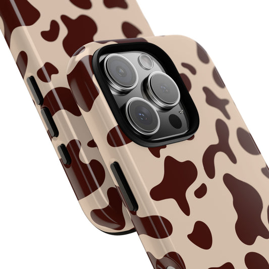Mocha Cow Print Tough Phone Case BLEUMIE
