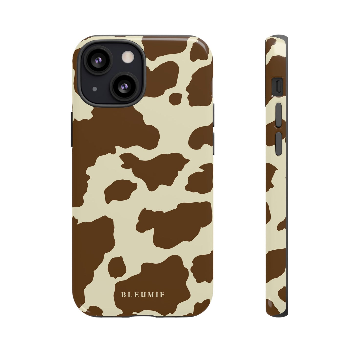 Camo Cow Print Tough Phone Case iPhone 13 Mini BLEUMIE