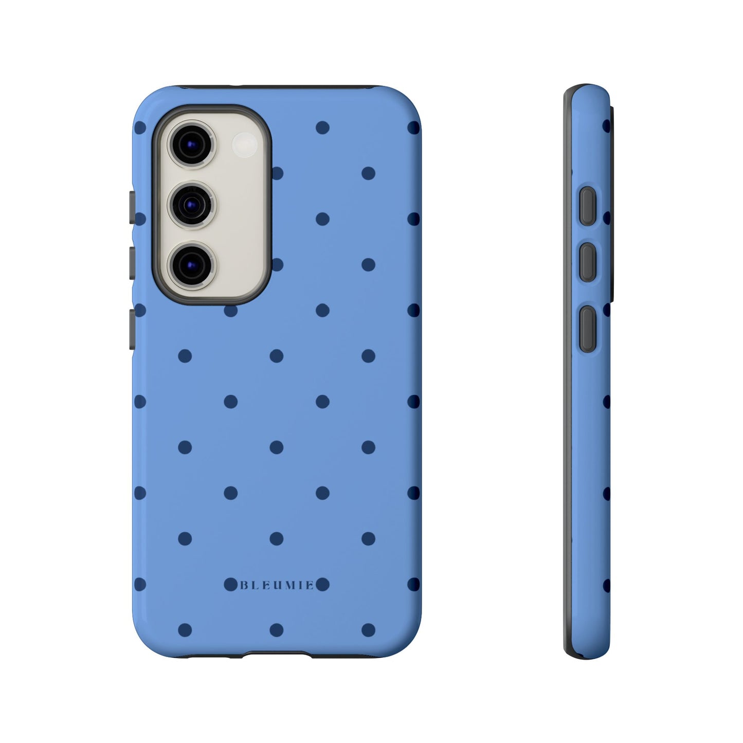 Blue Polka Dot Tough Phone Case Samsung Galaxy S23 BLEUMIE