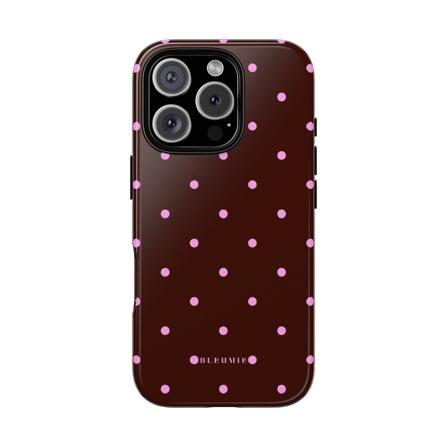 Berry Polka Dot Tough Phone Case iPhone 16 Pro BLEUMIE
