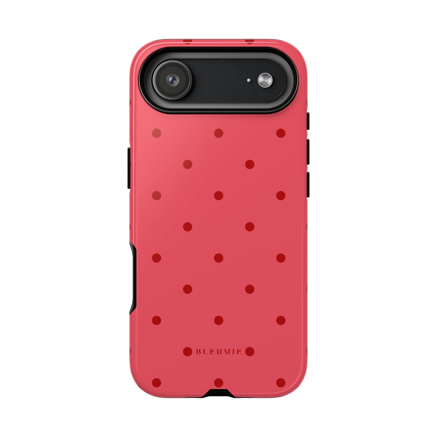 Crimson Polka Dot Tough Phone Case iPhone 17 Air BLEUMIE