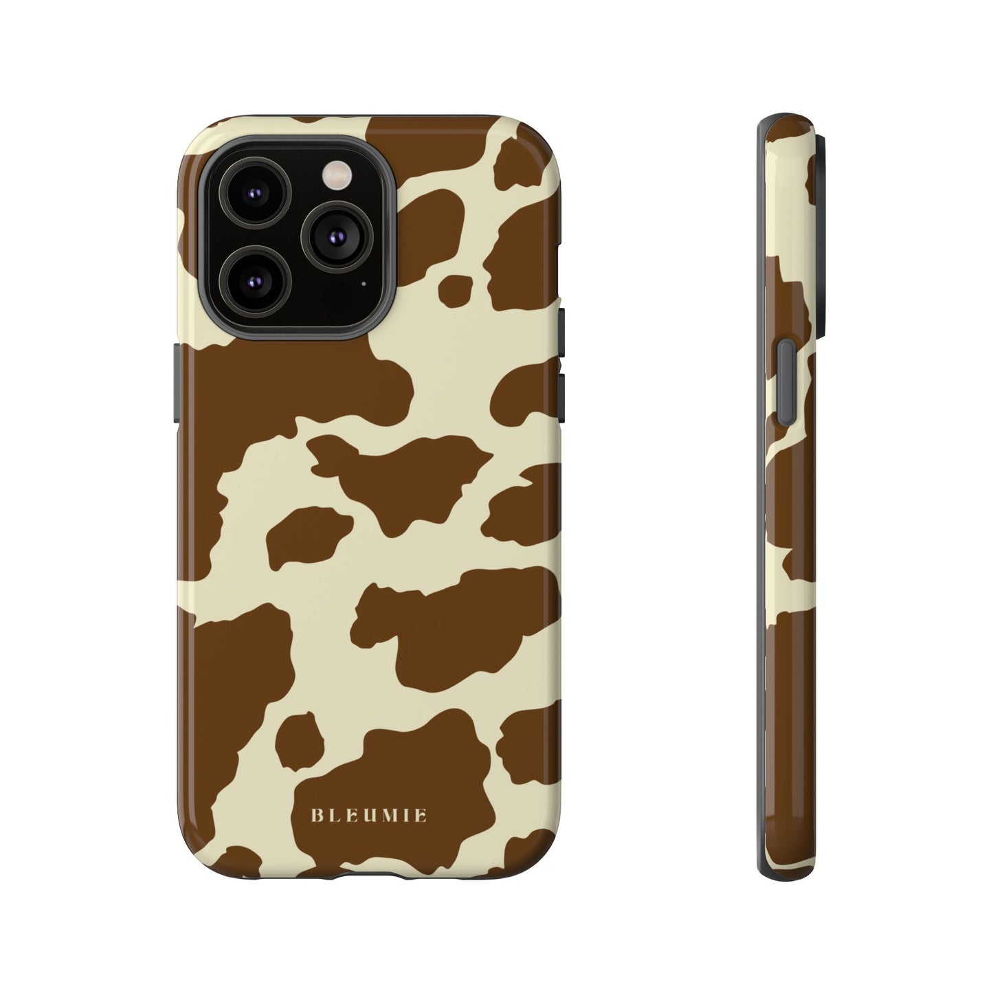 Camo Cow Print Tough Phone Case iPhone 14 Pro Max BLEUMIE
