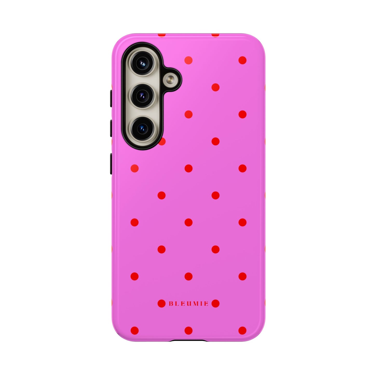 Pinka Polka Dot Tough Phone Case Samsung Galaxy S24 BLEUMIE