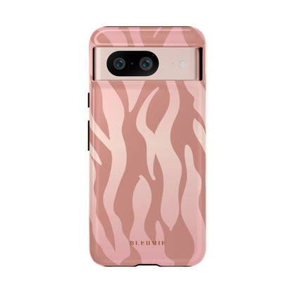 Rosé Zebra Print Tough Phone Case Google Pixel 8 BLEUMIE