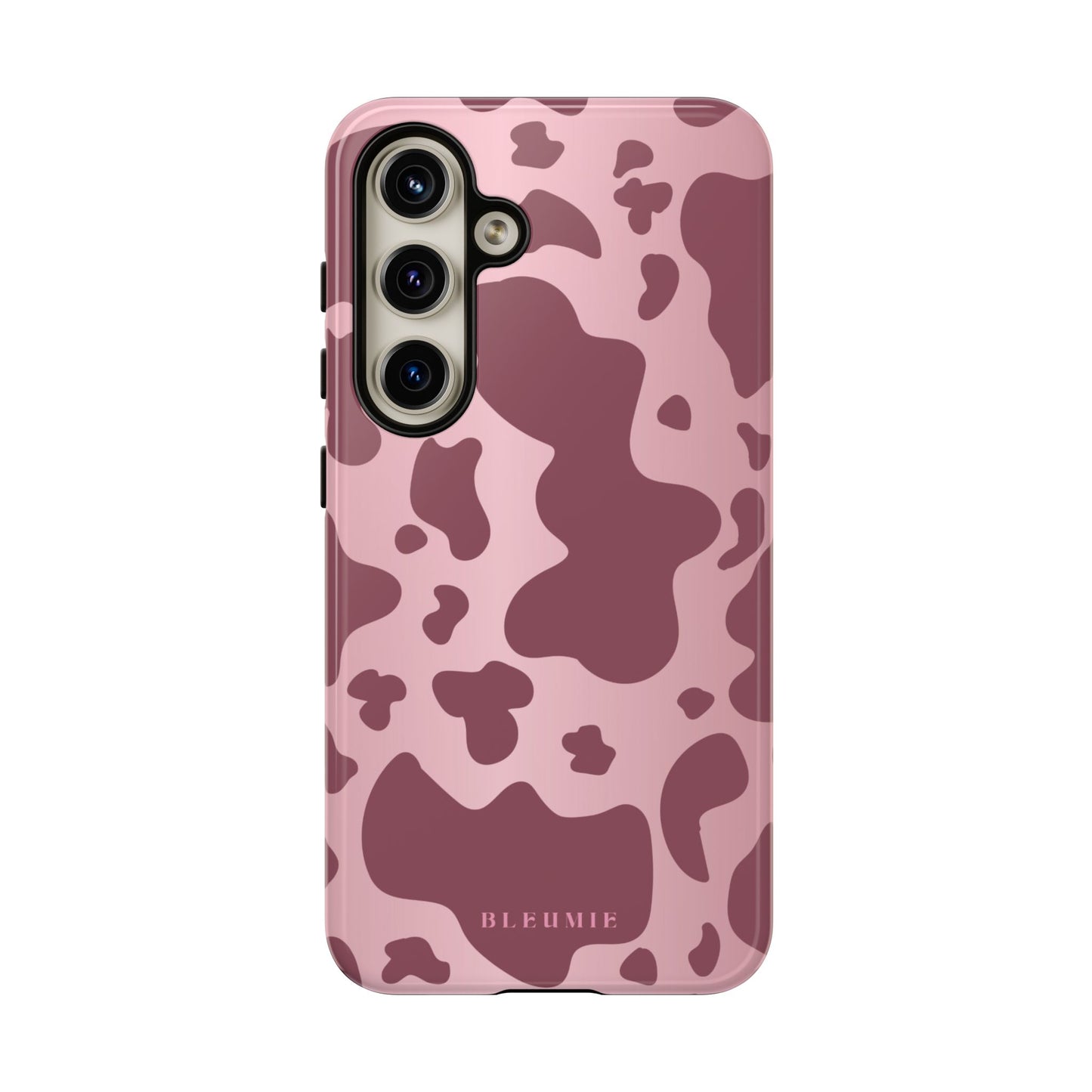 Mauve Cow Print Tough Phone Case Samsung Galaxy S24 BLEUMIE