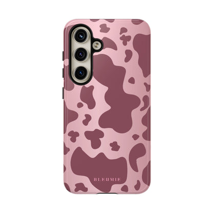 Mauve Cow Print Tough Phone Case Samsung Galaxy S24 BLEUMIE