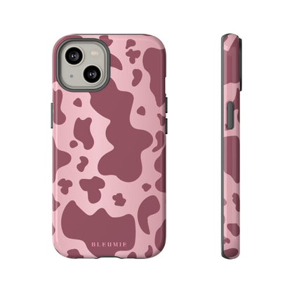 Mauve Cow Print Tough Phone Case iPhone 14 BLEUMIE