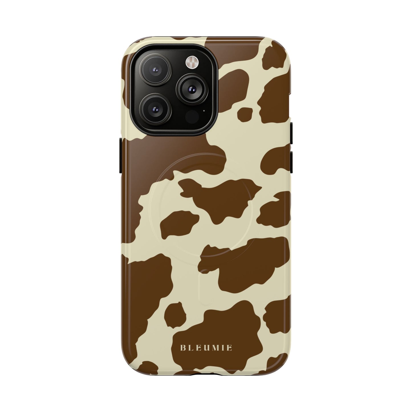 Camo Cow Print MagSafe iPhone Cases iPhone 14 Pro Max Glossy BLEUMIE