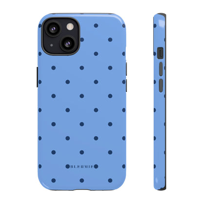 Blue Polka Dot Tough Phone Case iPhone 13 BLEUMIE