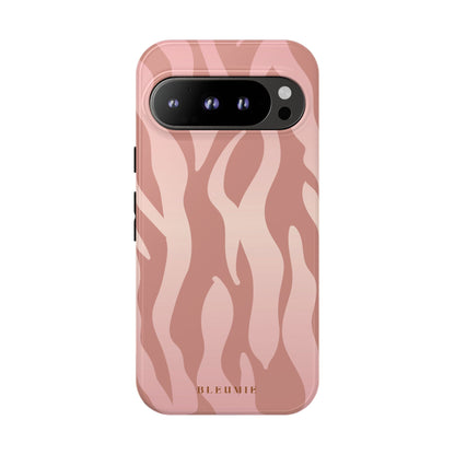 Rosé Zebra Print Tough Phone Case Google Pixel 9 Pro BLEUMIE