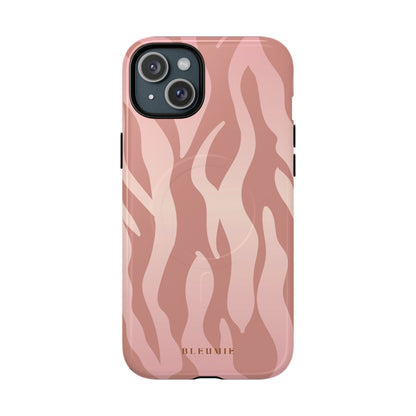 Rosé Zebra Print MagSafe iPhone Cases iPhone 15 Plus Glossy BLEUMIE