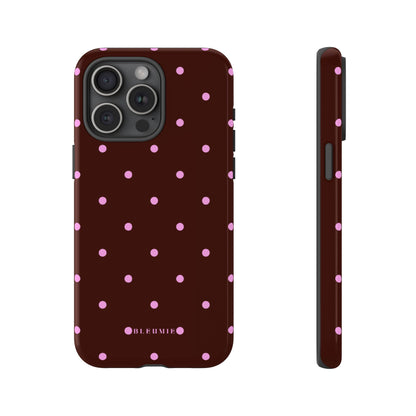 Berry Polka Dot Tough Phone Case iPhone 15 Pro Max BLEUMIE