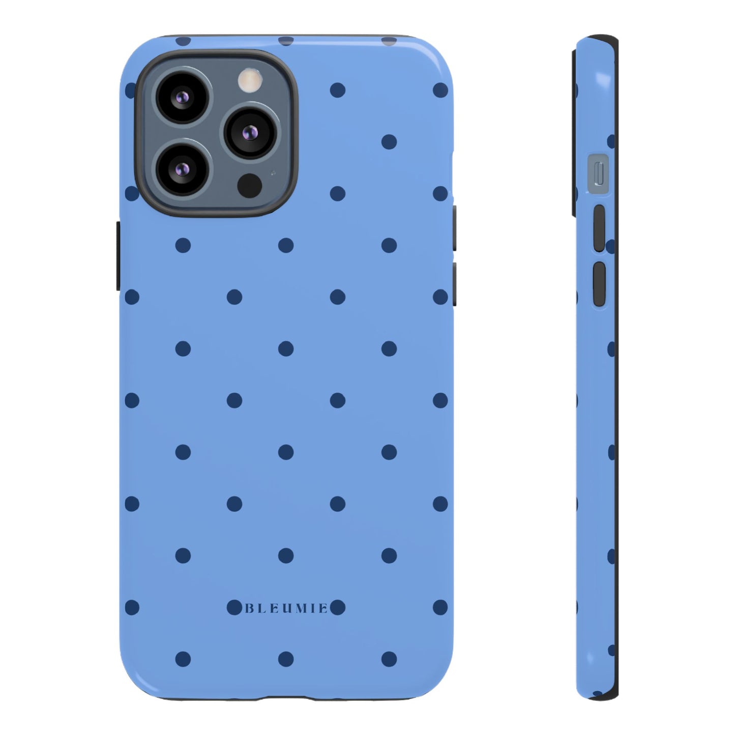 Blue Polka Dot Tough Phone Case iPhone 13 Pro Max BLEUMIE