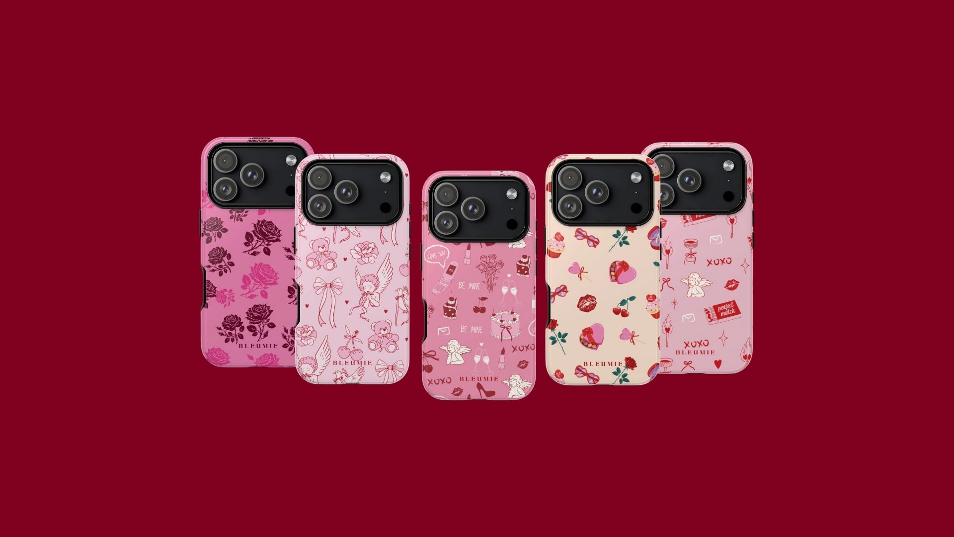 Bleumie Valentines day phone case collection