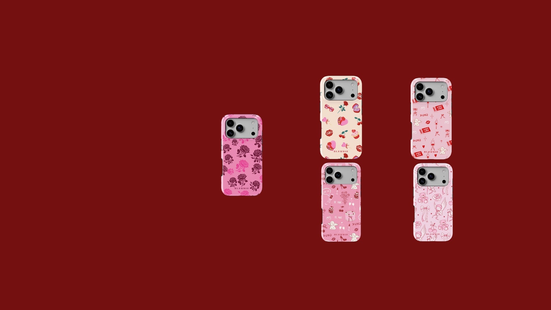 Bleumie Valentines day phone cases collection
