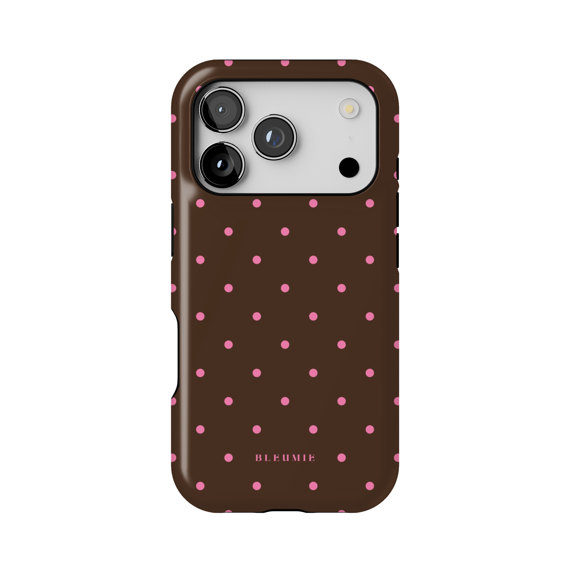 Chocolate Polka Dot MagSafe Case iPhone 17 Pro BLEUMIE