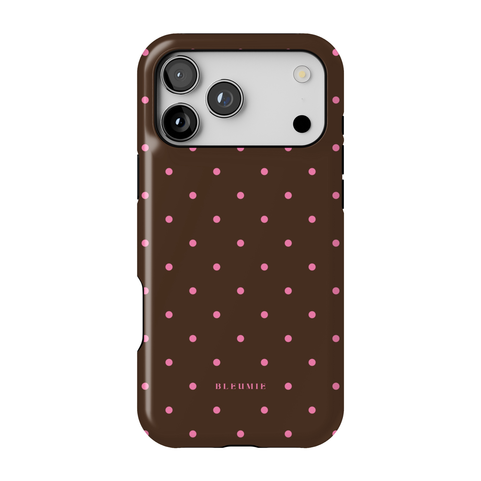 Chocolate Polka Dot MagSafe Case iPhone 17 Pro Max BLEUMIE