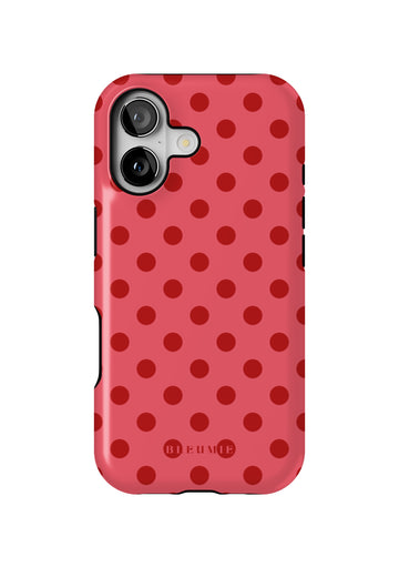 Crimson Polka Dot Tough Phone Case