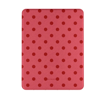 Crimson Polka Dot Magnetic iPad Case BLEUMIE
