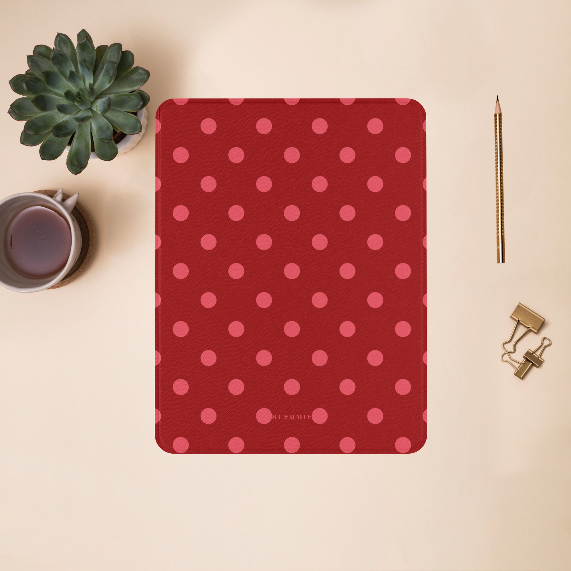 Cherry Cola Polka Dot Magnetic iPad Case BLEUMIE