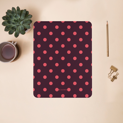 Scarlet Polka Dot Magnetic iPad Case BLEUMIE