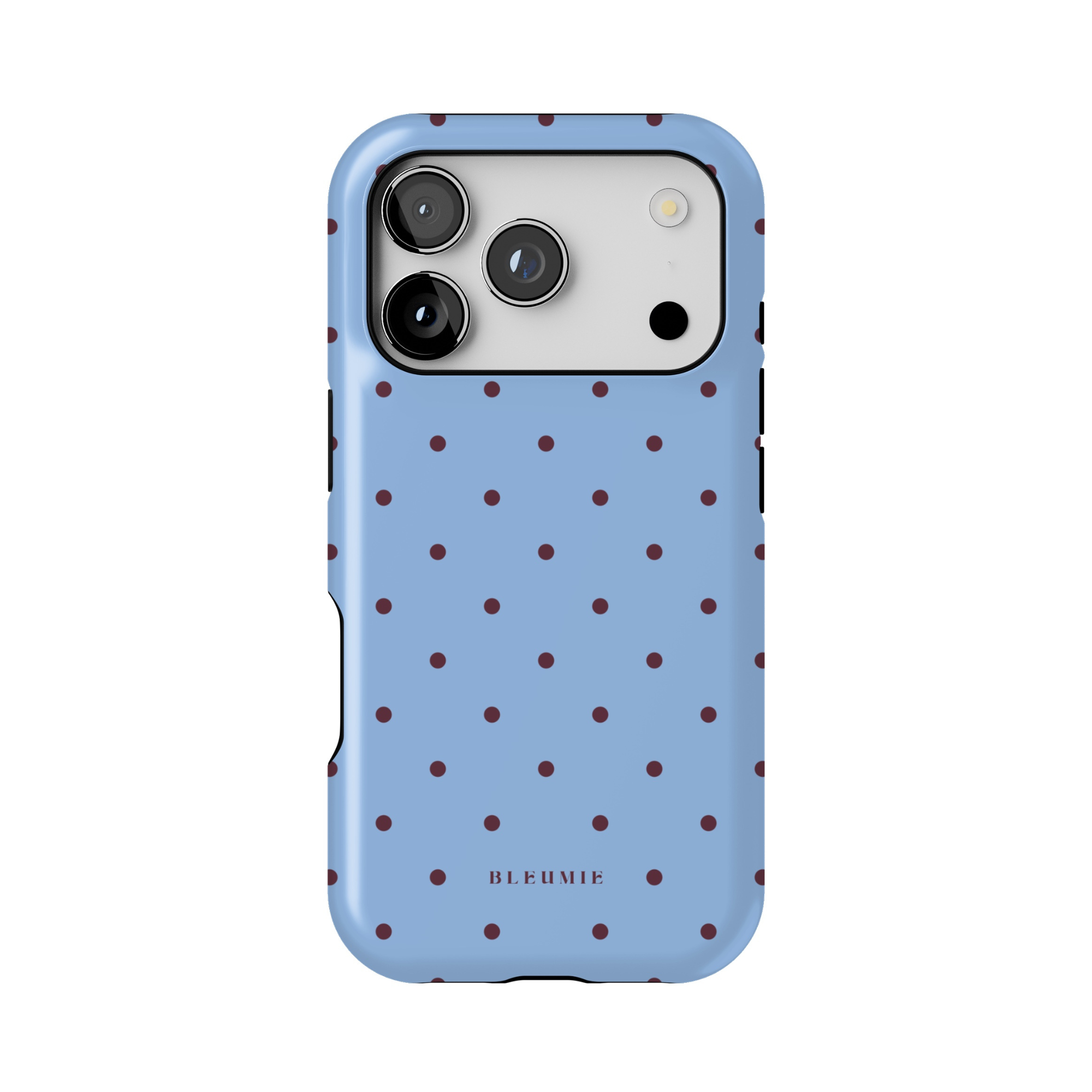 Indigo Blue Polka Dot MagSafe Case iPhone 17 Pro BLEUMIE