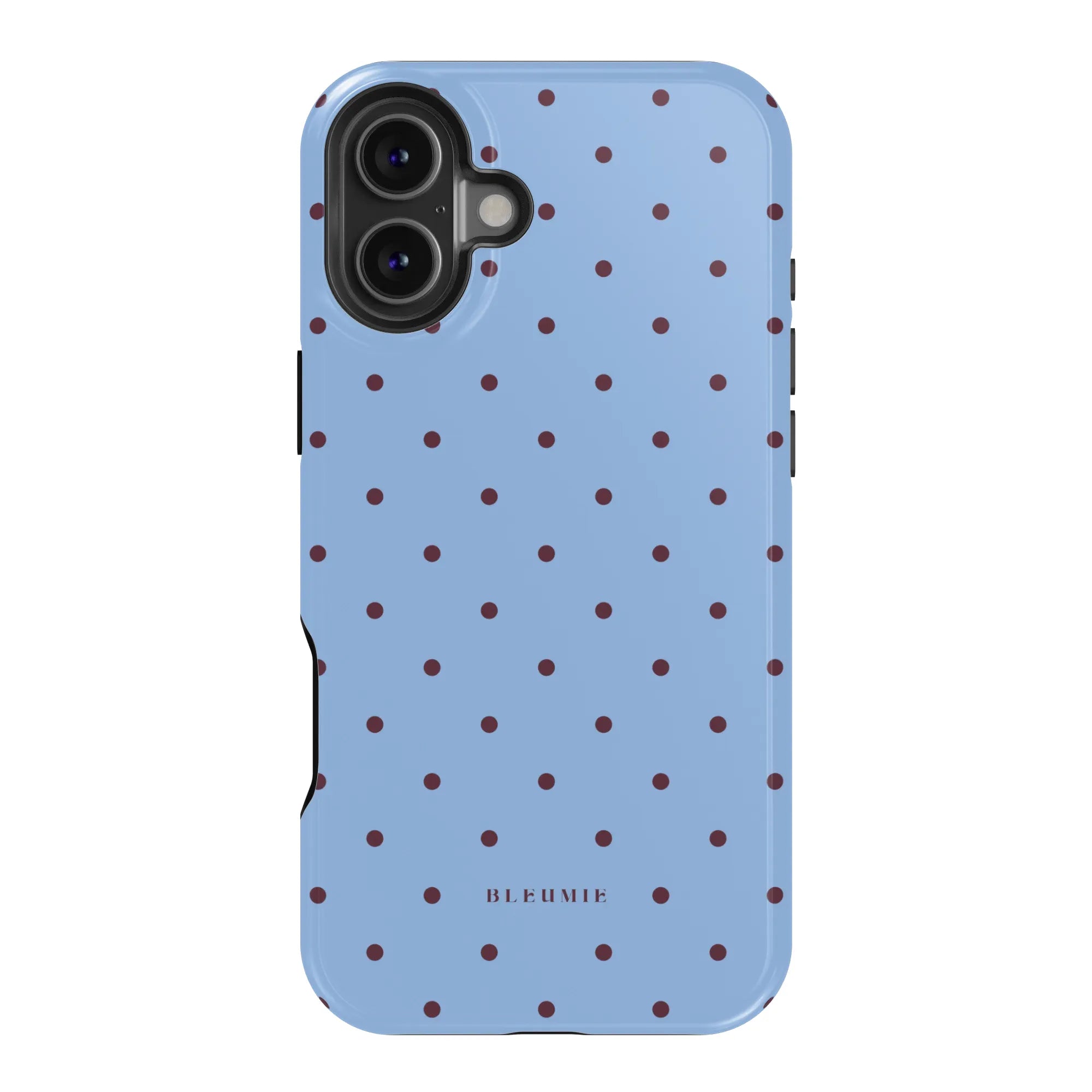 Indigo Blue Polka Dot MagSafe Case iPhone 16 Plus BLEUMIE