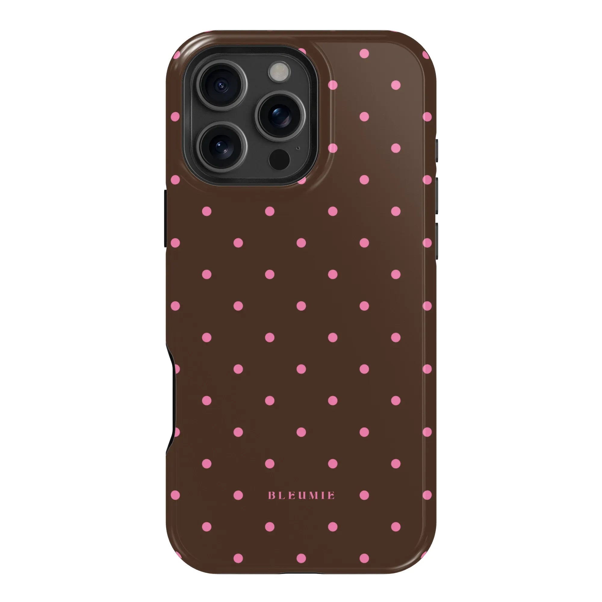 Chocolate Polka Dot MagSafe Case iPhone 16 Pro Max BLEUMIE
