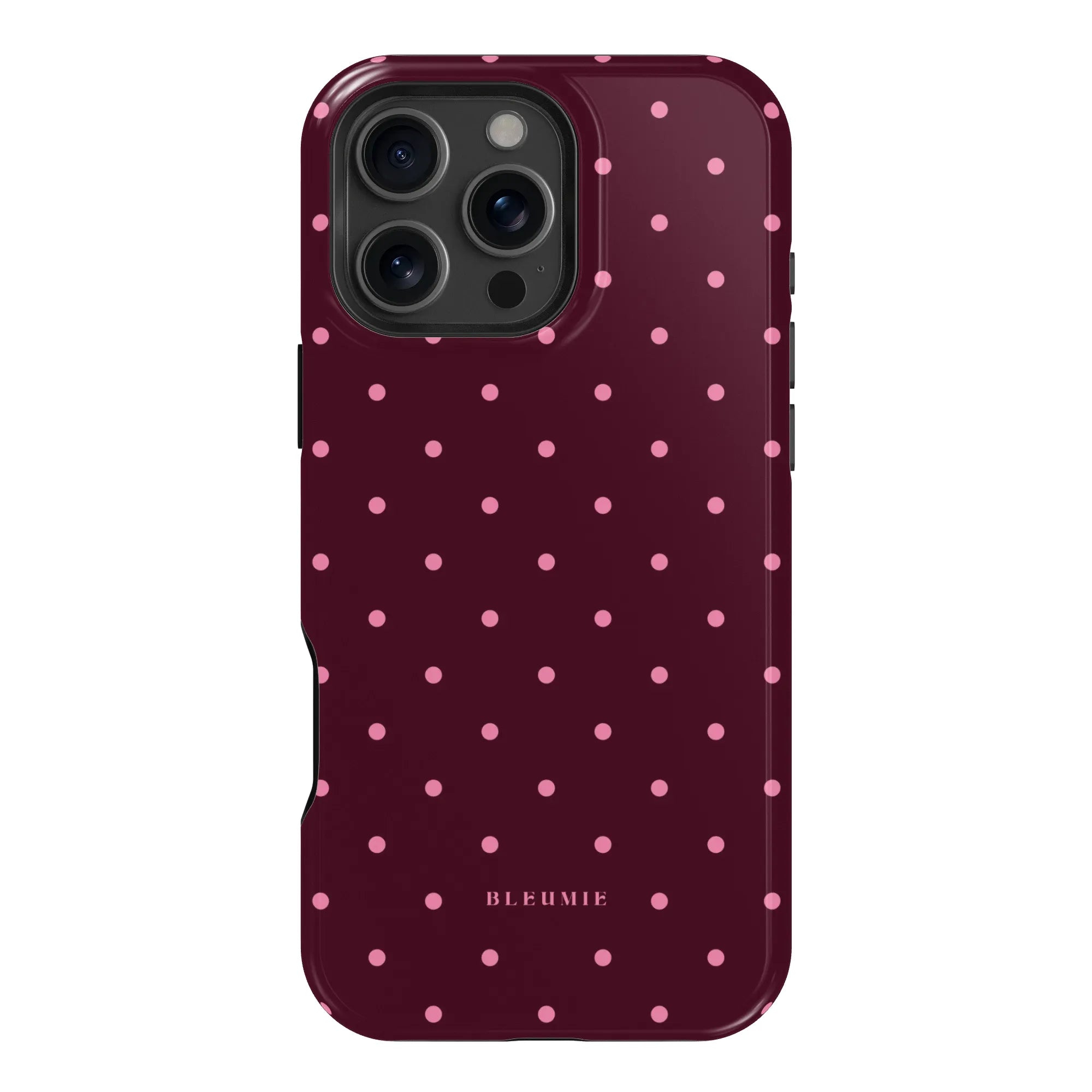Magenta Polka Dot MagSafe Case iPhone 16 Pro Max BLEUMIE