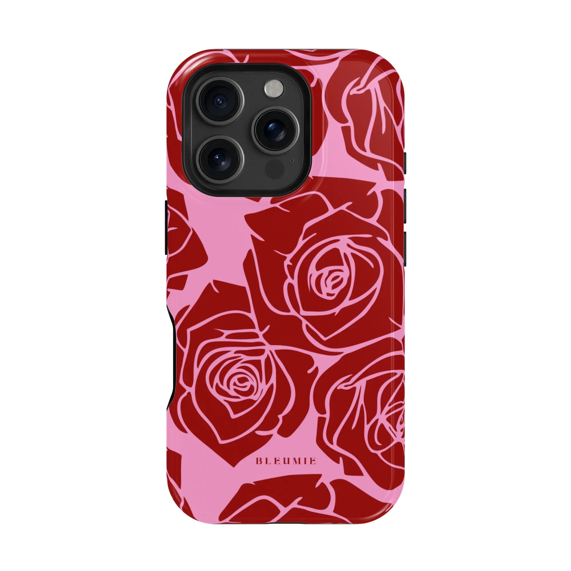 Roselle Rose Floral MagSafe Case iPhone 16 Pro BLEUMIE
