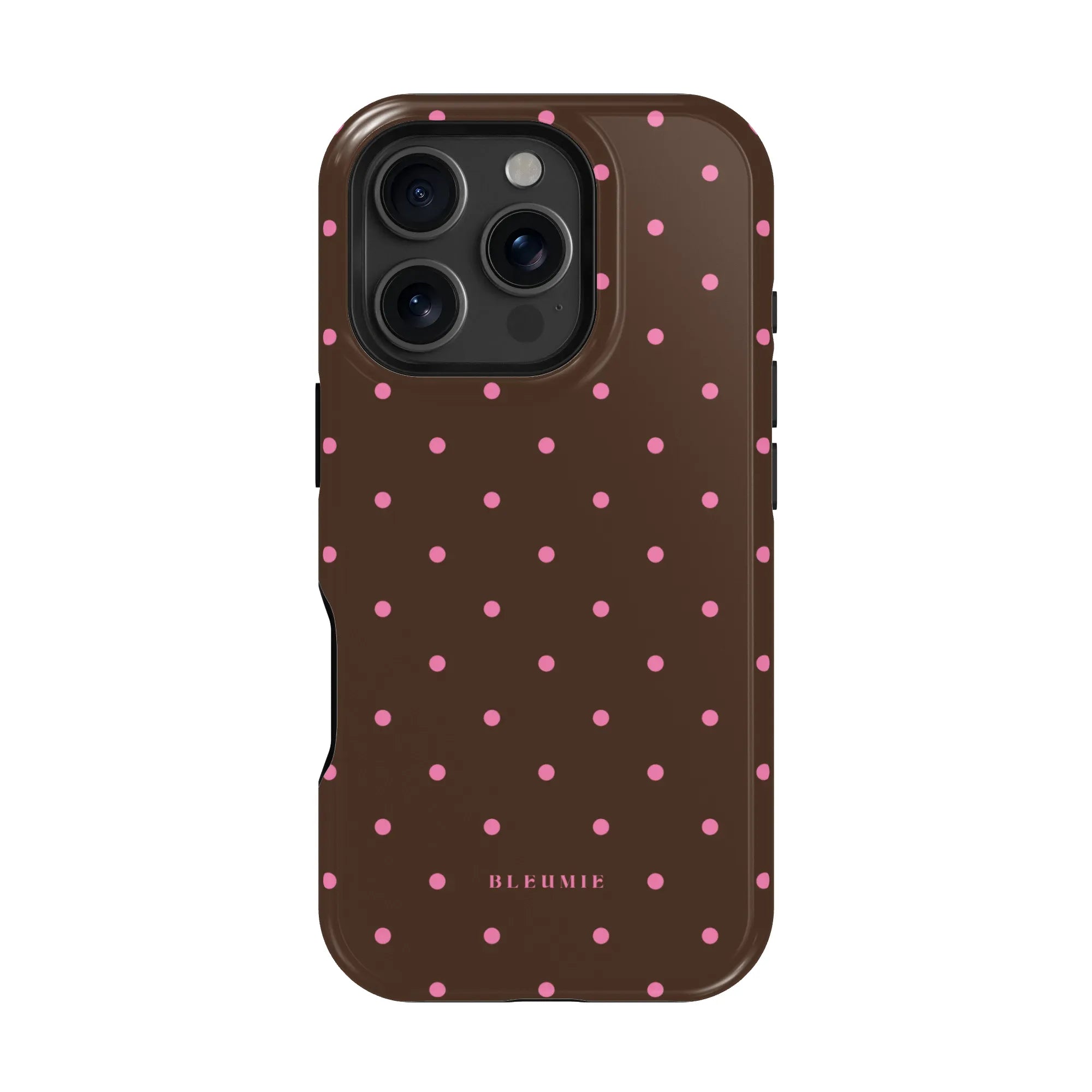 Chocolate Polka Dot MagSafe Case iPhone 16 Pro BLEUMIE