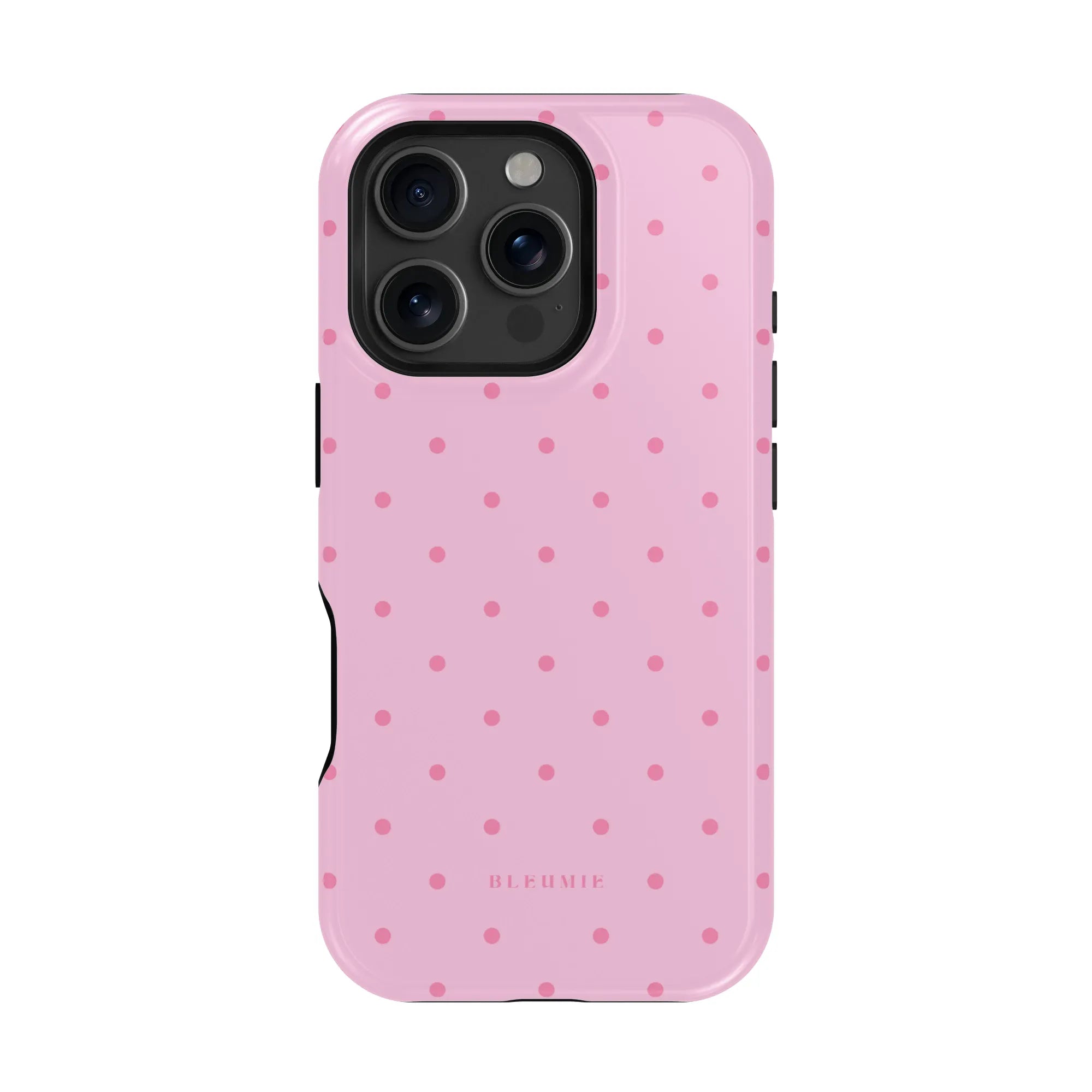 Pink Polka Dot MagSafe Case iPhone 16 Pro BLEUMIE