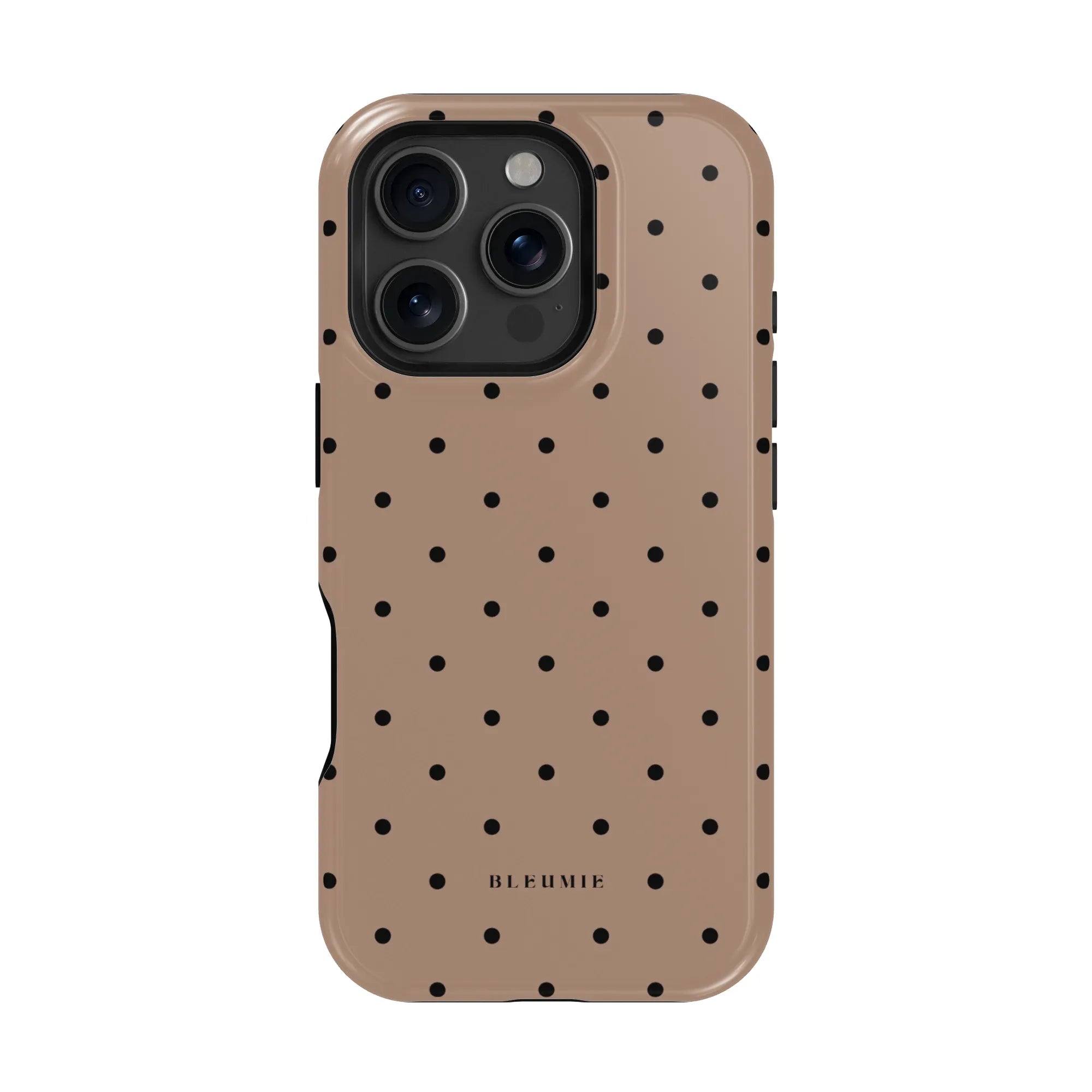 Caramel Polka Dot MagSafe Case iPhone 16 Pro BLEUMIE
