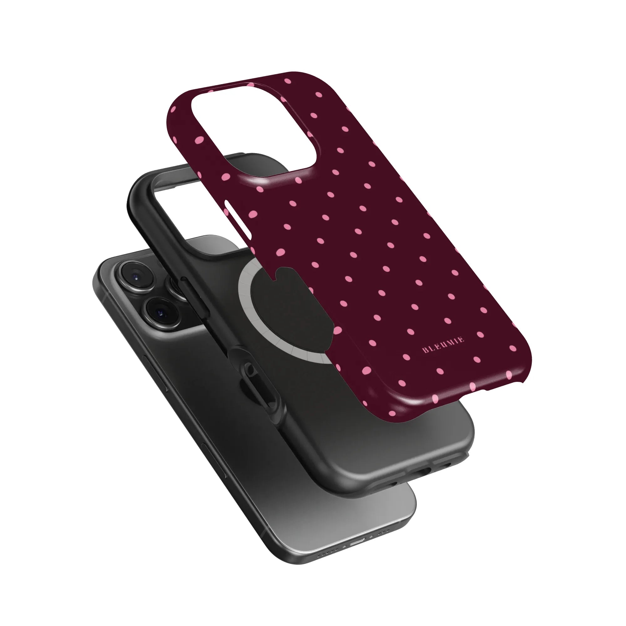 Magenta Polka Dot MagSafe Case BLEUMIE