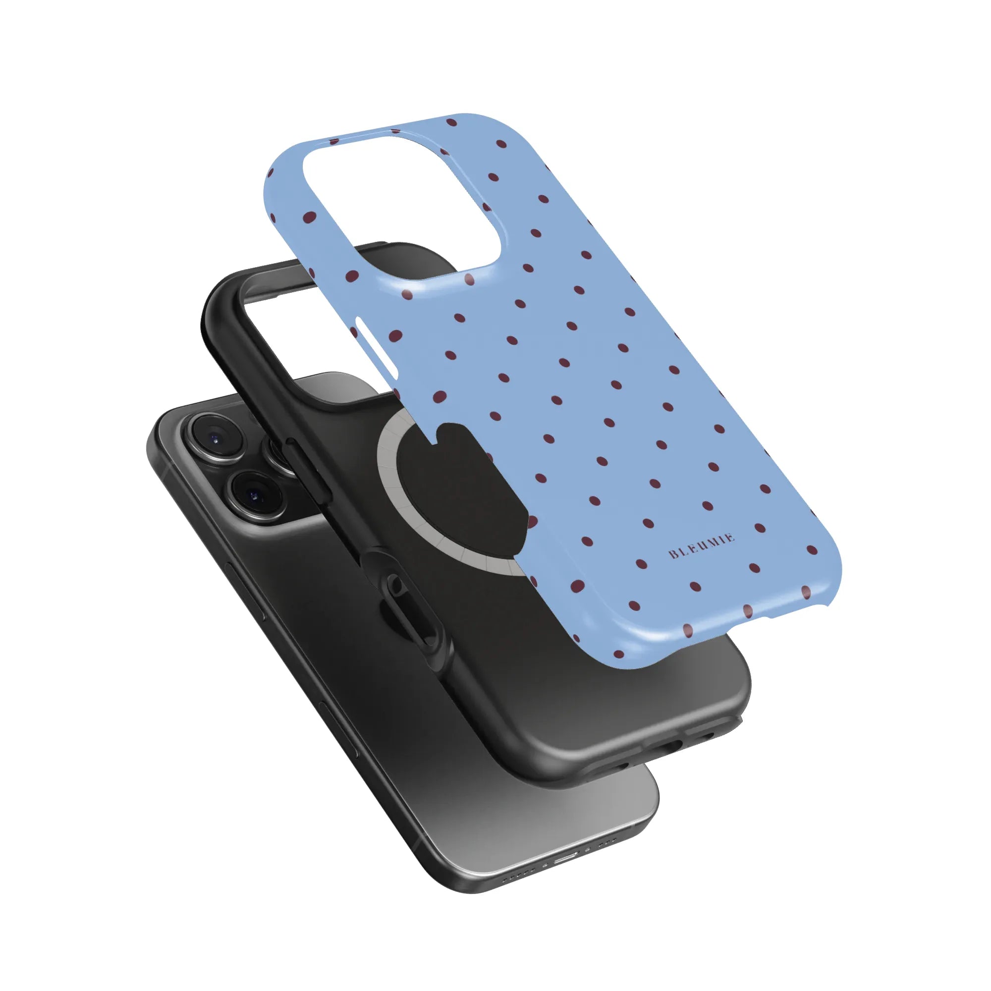 Indigo Blue Polka Dot MagSafe Case BLEUMIE