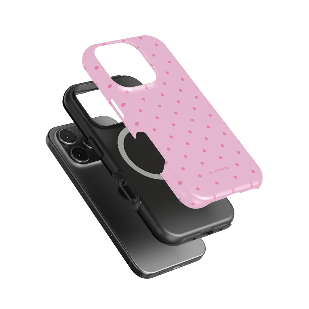 Pink Polka Dot MagSafe Case BLEUMIE