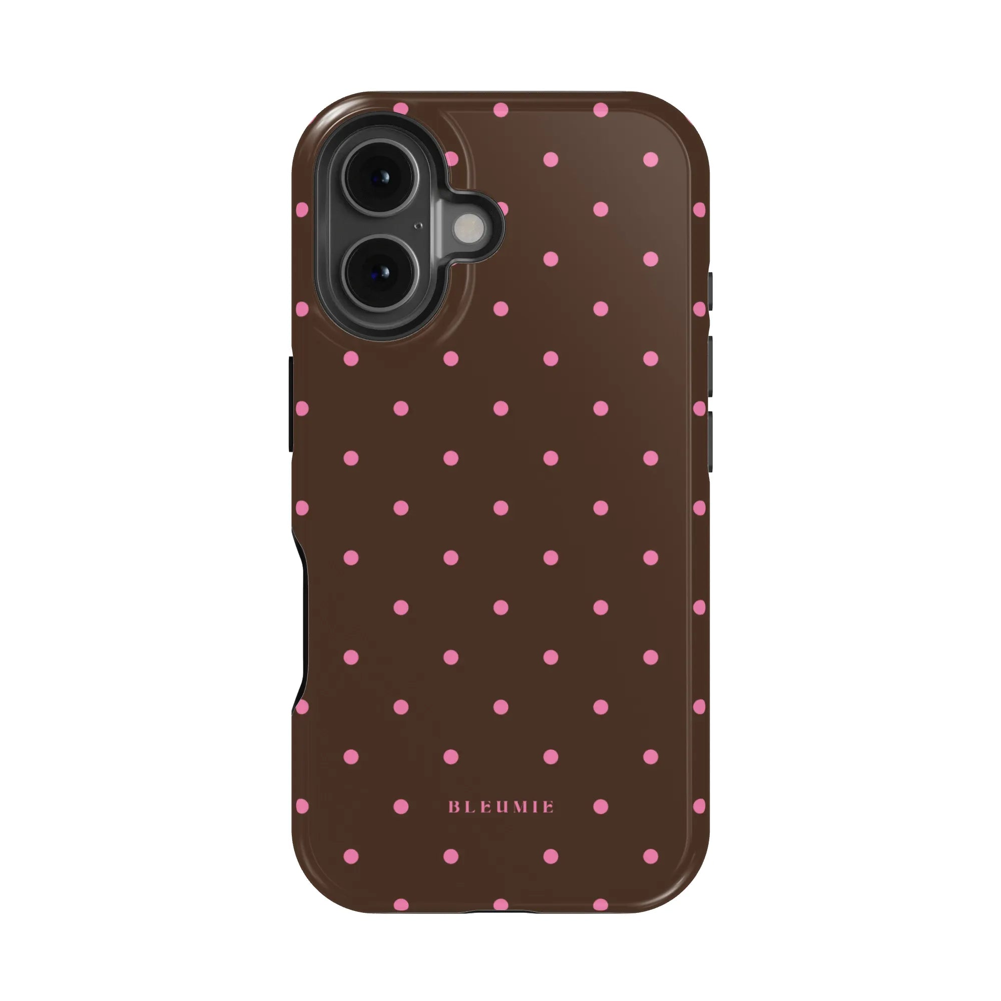 Chocolate Polka Dot MagSafe Case iPhone 16 BLEUMIE