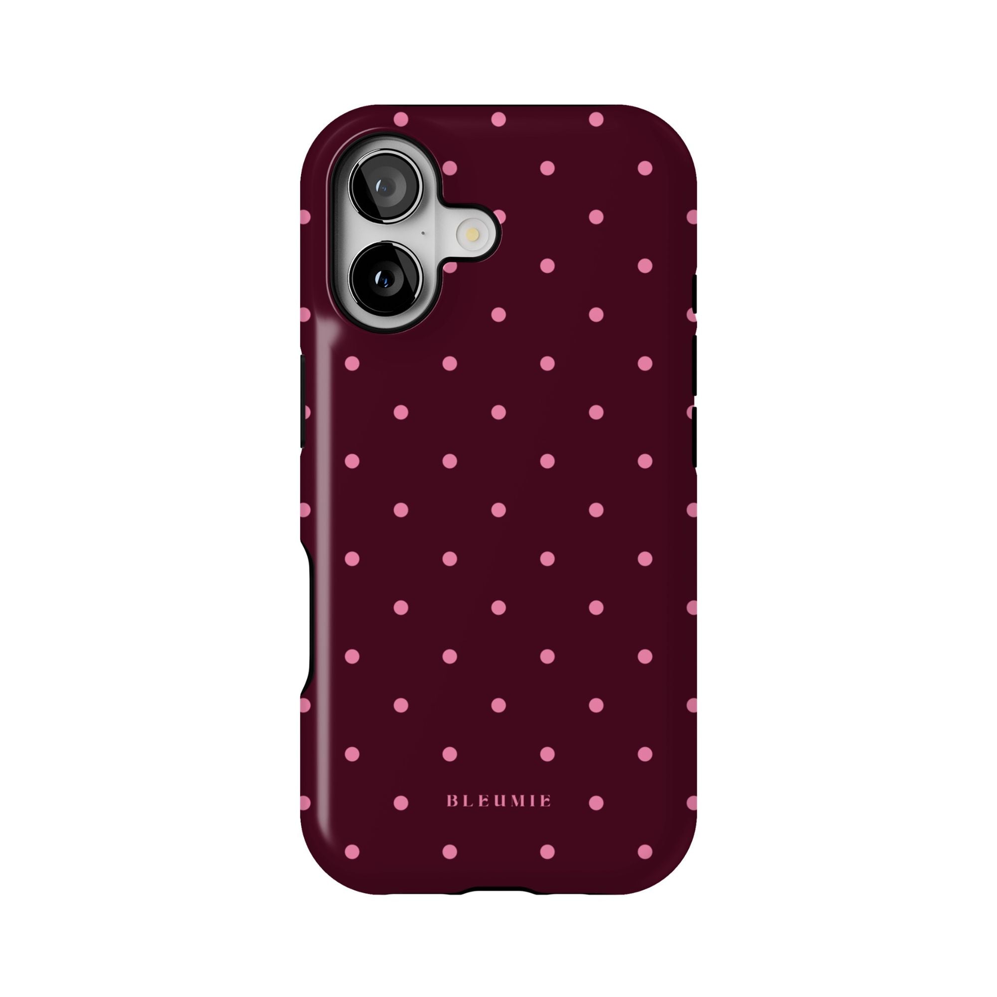 Magenta Polka Dot MagSafe Case iPhone 17 BLEUMIE