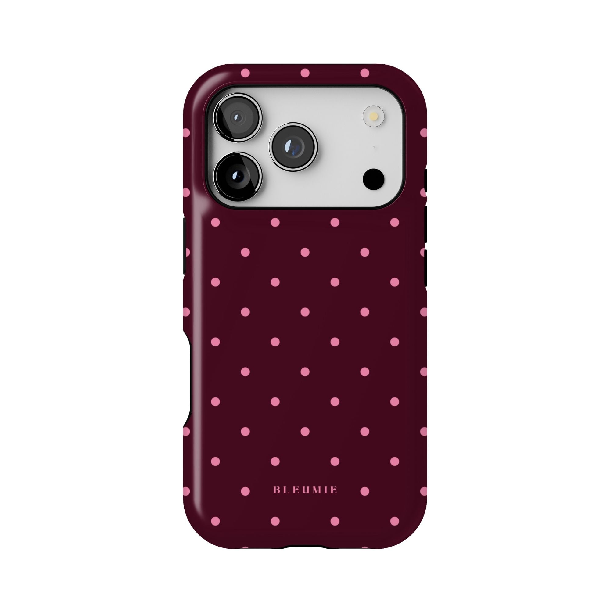 Magenta Polka Dot MagSafe Case iPhone 17 Pro BLEUMIE