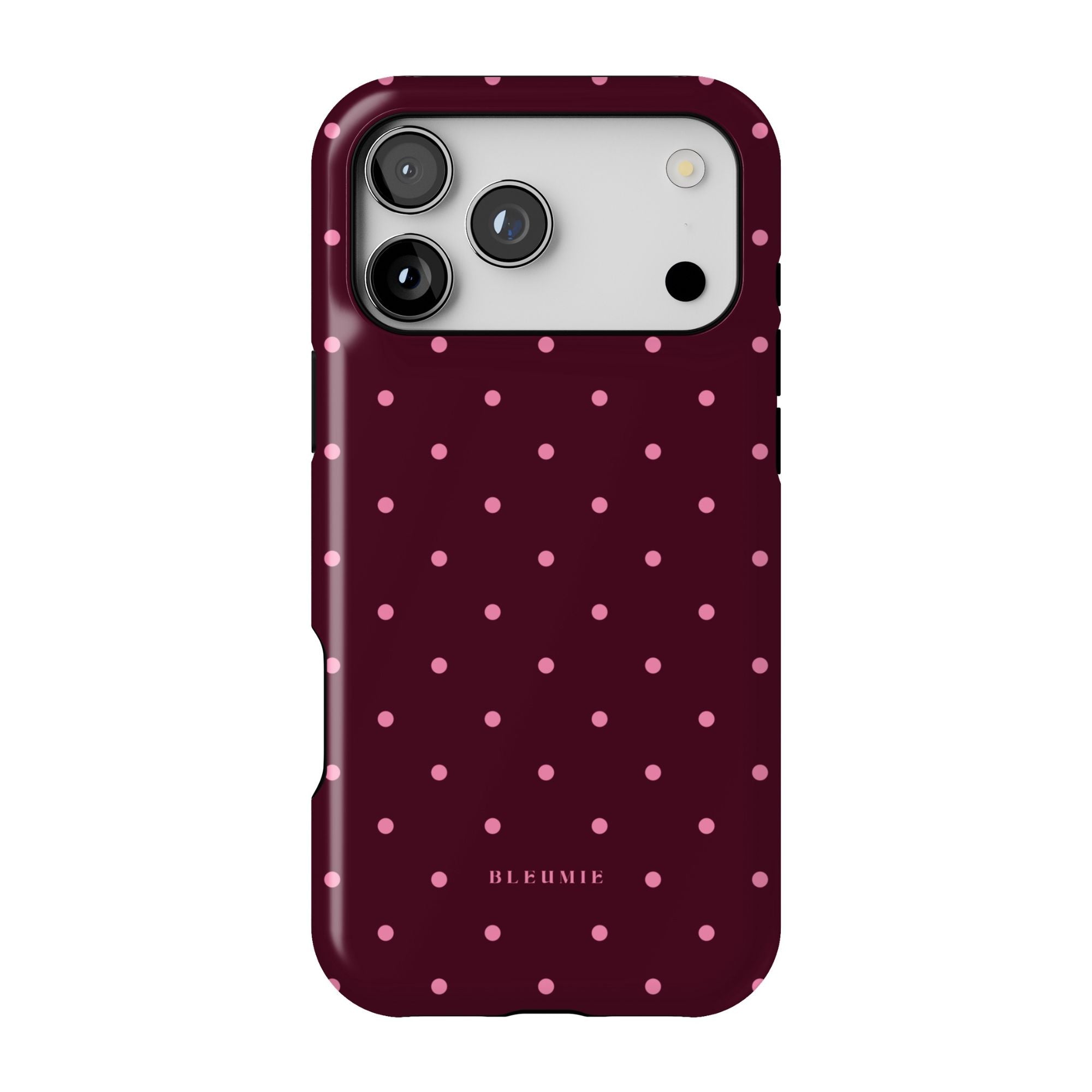 Magenta Polka Dot MagSafe Case iPhone 17 Pro Max BLEUMIE